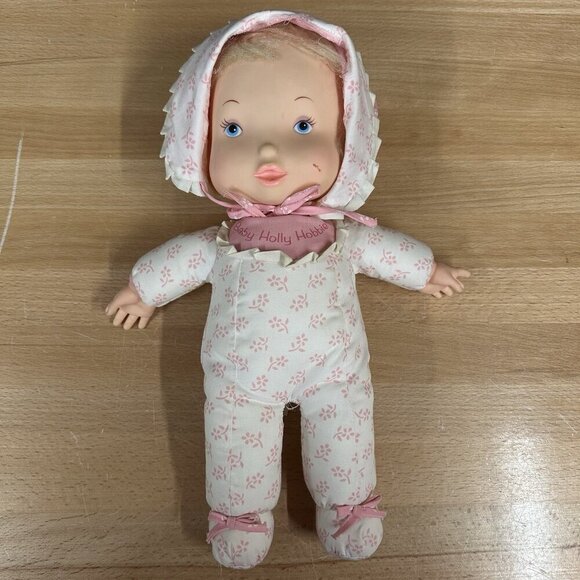 80s Knickerbocker Baby Holly Hobbie Cloth Doll Pink Vintage - Picture 1 of 4